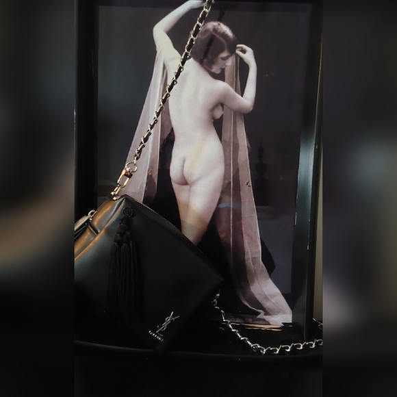 YSL BLACK PURSE/COSMETIC BAG/CROSSBODY BAG - Picture 3 of 6